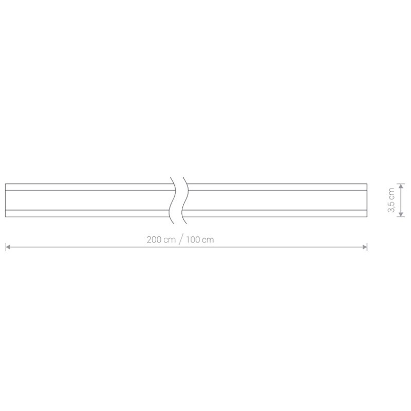 Track sistem 230V BASIC - TRAČNICA BELA 2M