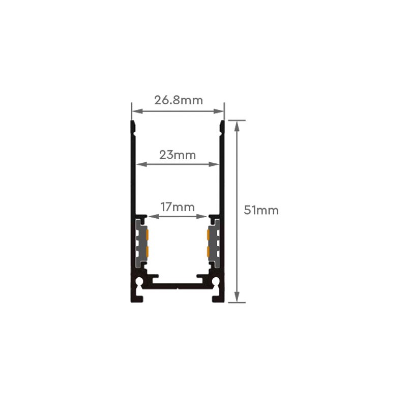 Track sistem 48V PREMIUM/PREMIUM SMART - NADGRADNA TRAČNICA 2M